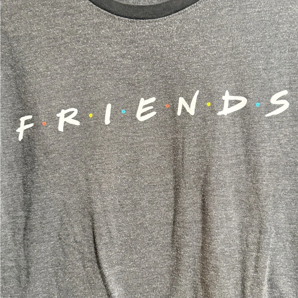 FRIENDS Women’s Charcoal Logo Graphic Tee Size XS - Picture 2 of 8